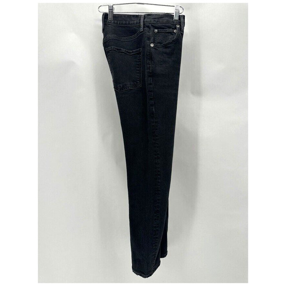 Agolde Riley High Rise Straight Crop Jeans Revolve Size 26 Black Preppy‎ City - Picture 9 of 12